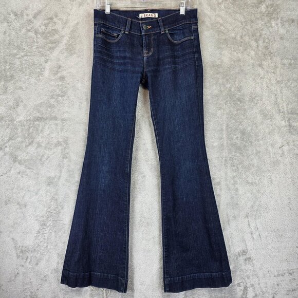 J Brand Jeans Womens 29 Dark Ink Bootcut Flare Stretch Denim Made in USA 72201 - Picture 1 of 11